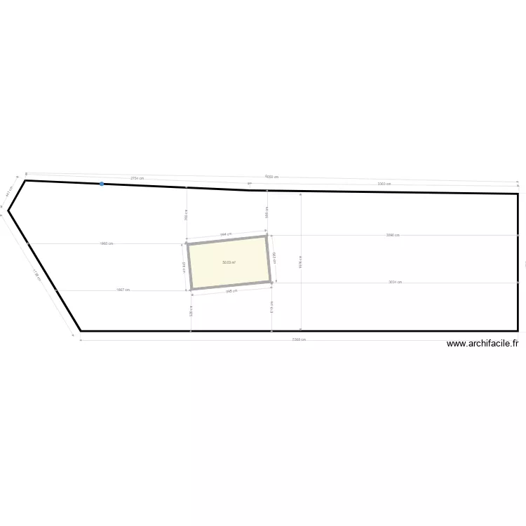 terrain flat vide avec cotes. Plan de 