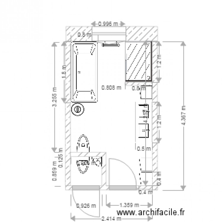 Salle de bain E  20211201. Plan de 0 pièce et 0 m2