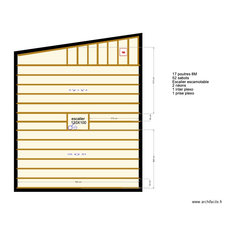 plancher grenier. Plan de 0 pièce et 0 m2