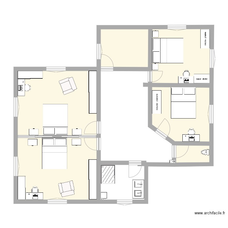 Deuxième étage . Plan de 0 pièce et 0 m2