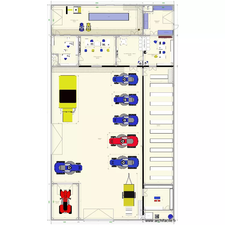 Garage Horion Rez sans court. Plan de 