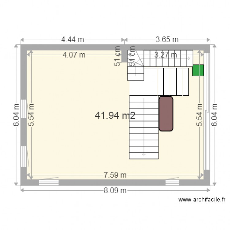 plan brut brunch interieur vierge 2. Plan de 0 pièce et 0 m2