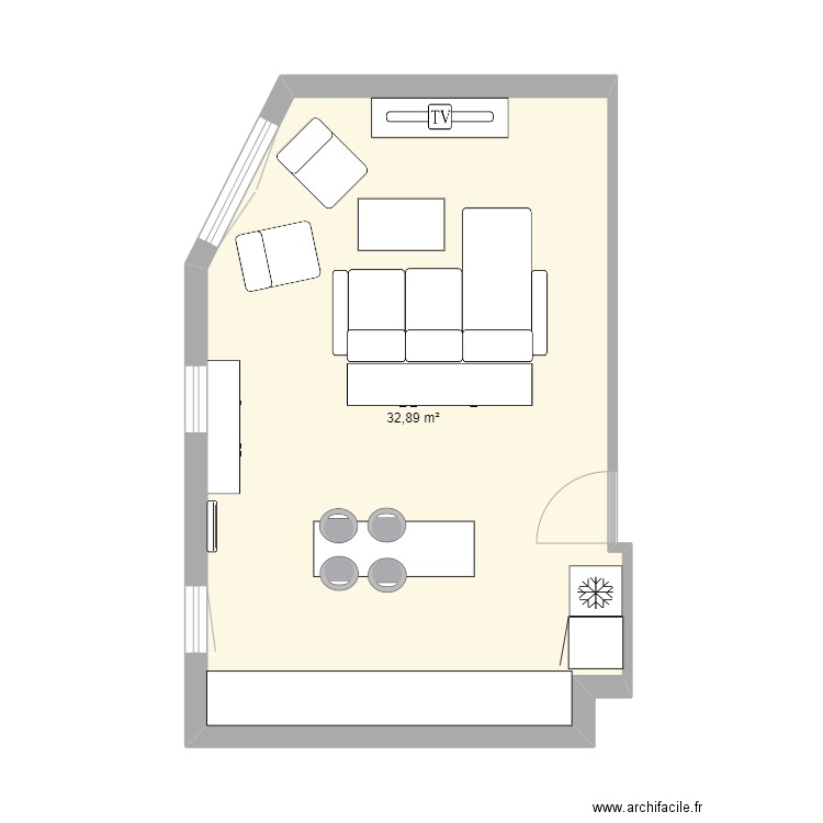 salon. Plan de 0 pièce et 0 m2