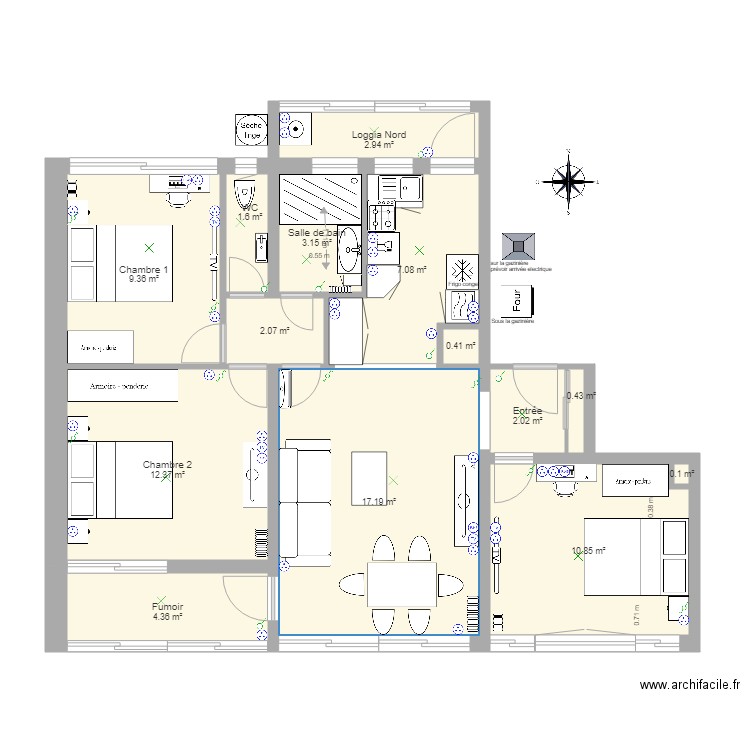 appt toulon projet v3. Plan de 0 pièce et 0 m2