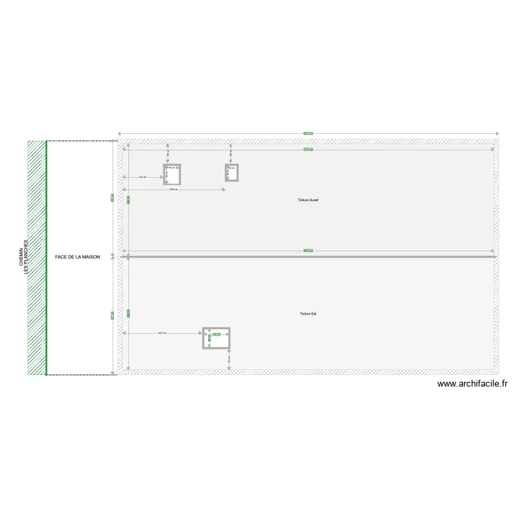 Toiture PESCHADOIRES. Plan de Toiture PESCHADOIRES. Plan de