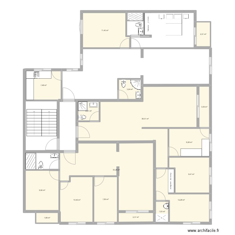 plan 2eme et 3eme vf. Plan de 0 pièce et 0 m2