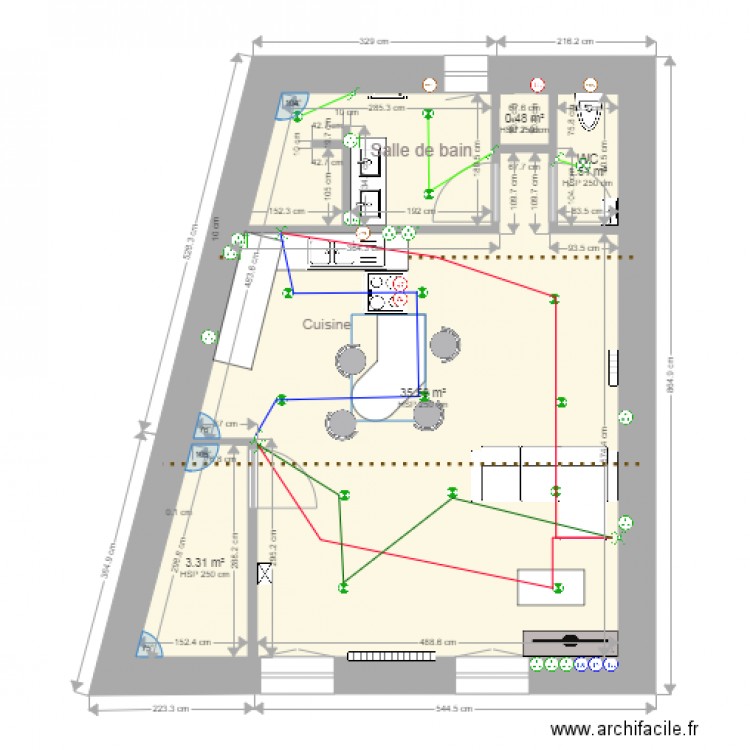 Appartement 2 étage 1. Plan de 0 pièce et 0 m2