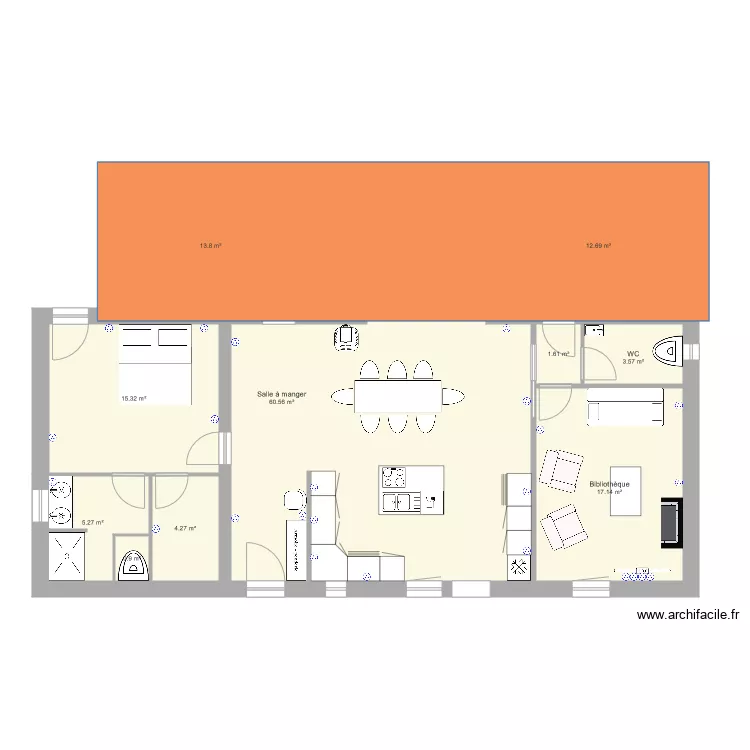 plan avant projet r de ch Thevet. Plan de 