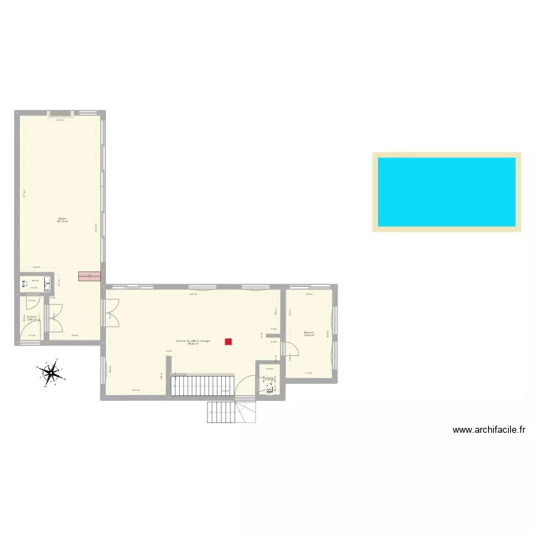 Bussi&egrave;re nu ext.. Plan de 