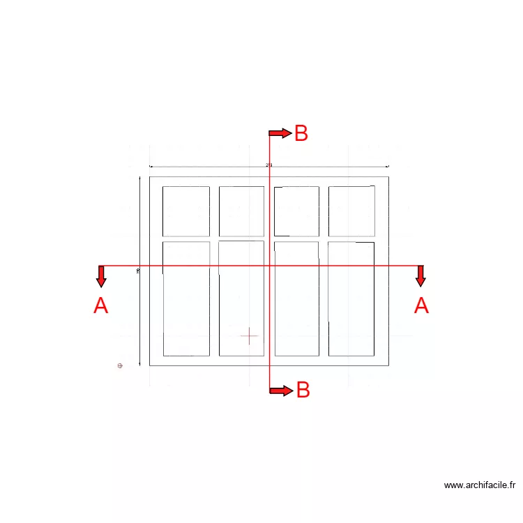FENETRE RDC. Plan de 