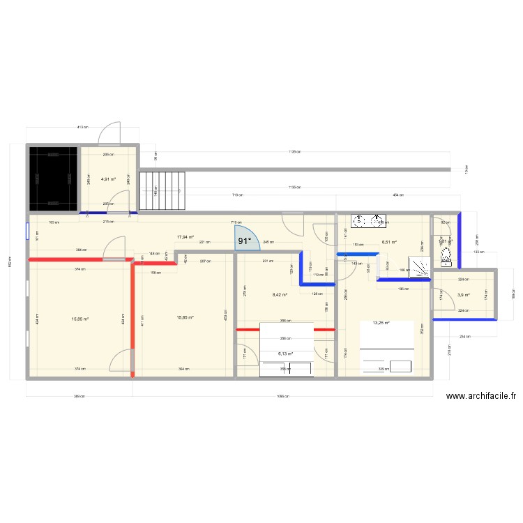 pontiac d    final  1 apatt place. Plan de 11 pièces et 99 m2