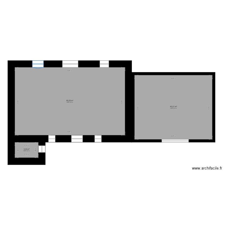 maison 3. Plan de 3 pièces et 103 m2