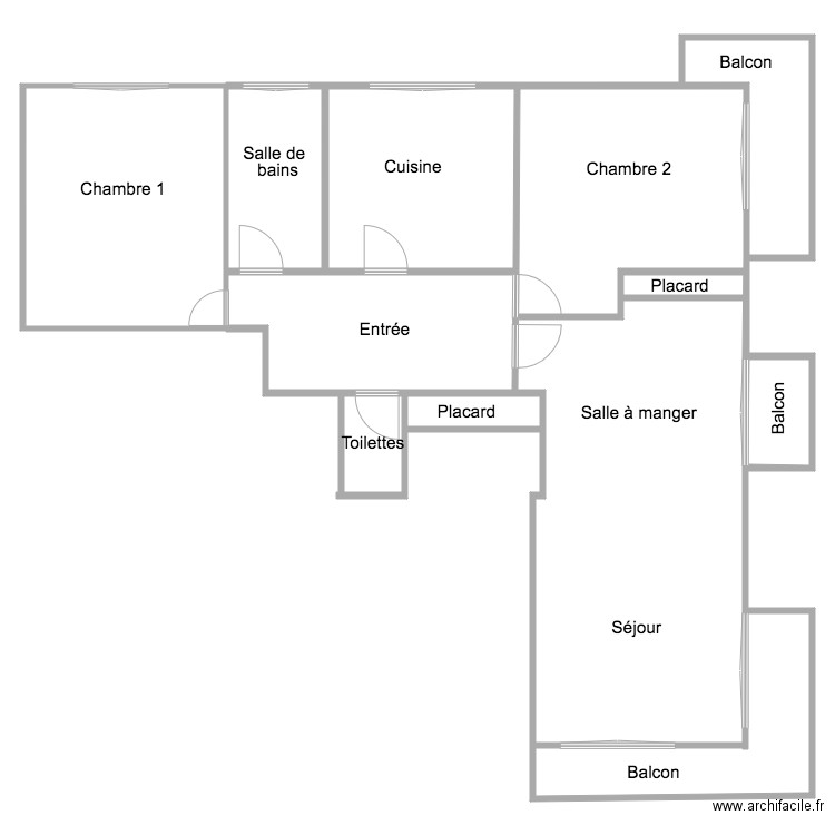 Plan 85m2 75016. Plan de 0 pièce et 0 m2