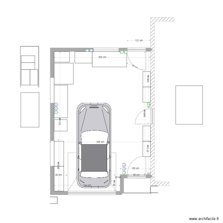 Plan macon. Plan de 1 pièce et 35 m2