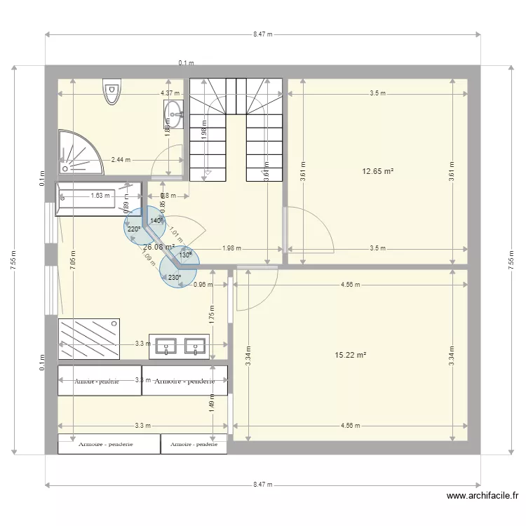 1er etage. Plan de 
