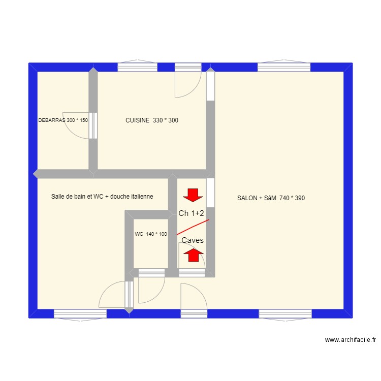 ANDERLUES. Plan de 5 pièces et 62 m2