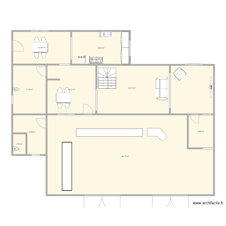 Melipilla. Plan de 9 pièces et 190 m2