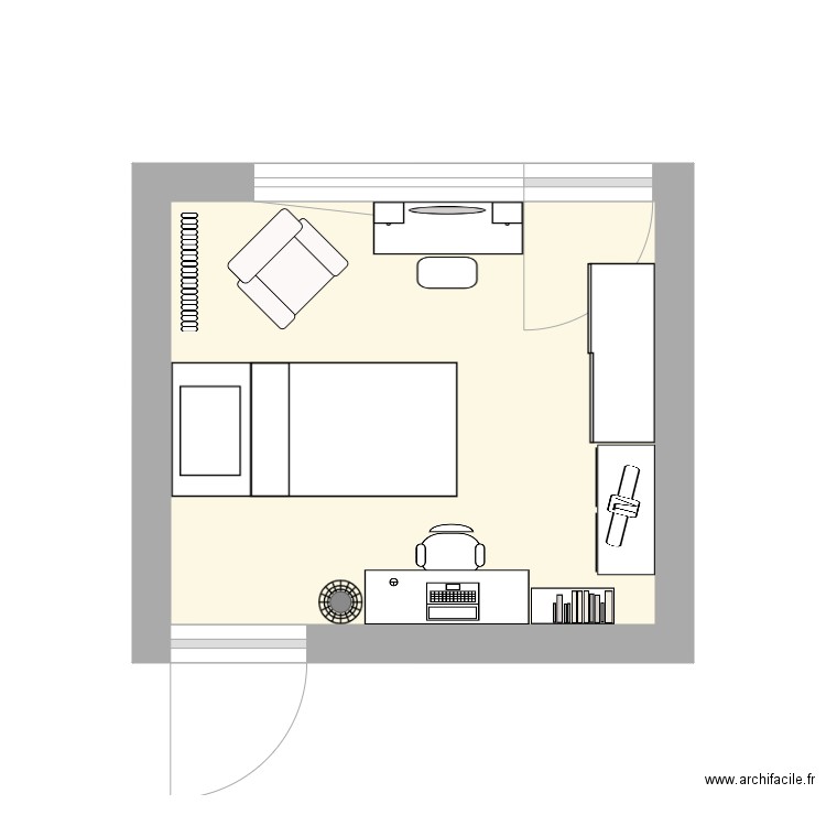 chambre cyntia. Plan de 0 pièce et 0 m2