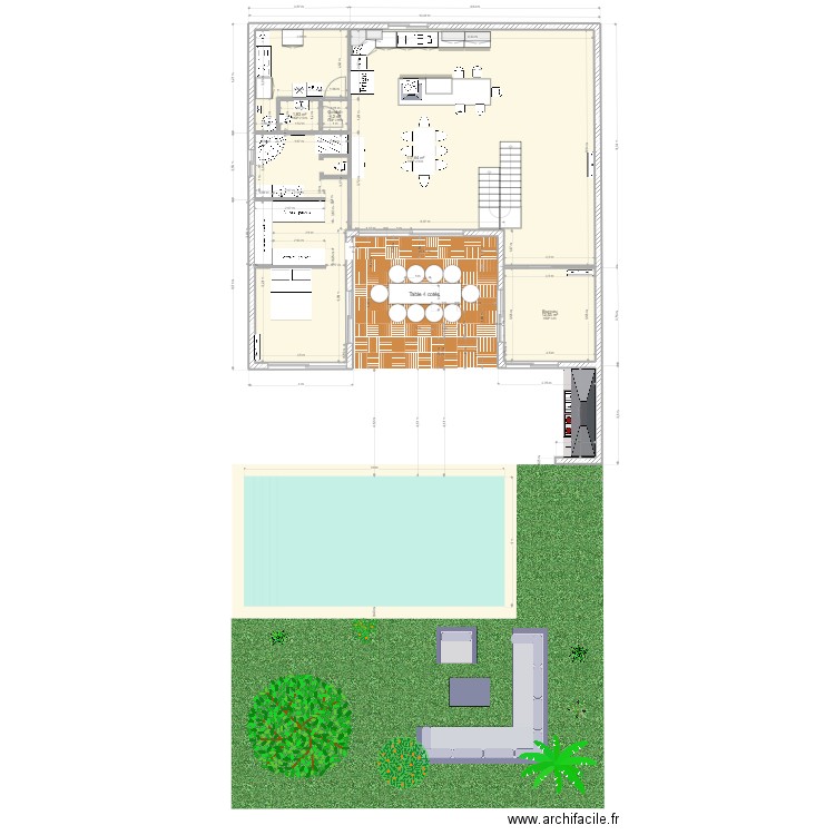 senegal 0. Plan de 4 pièces et 133 m2