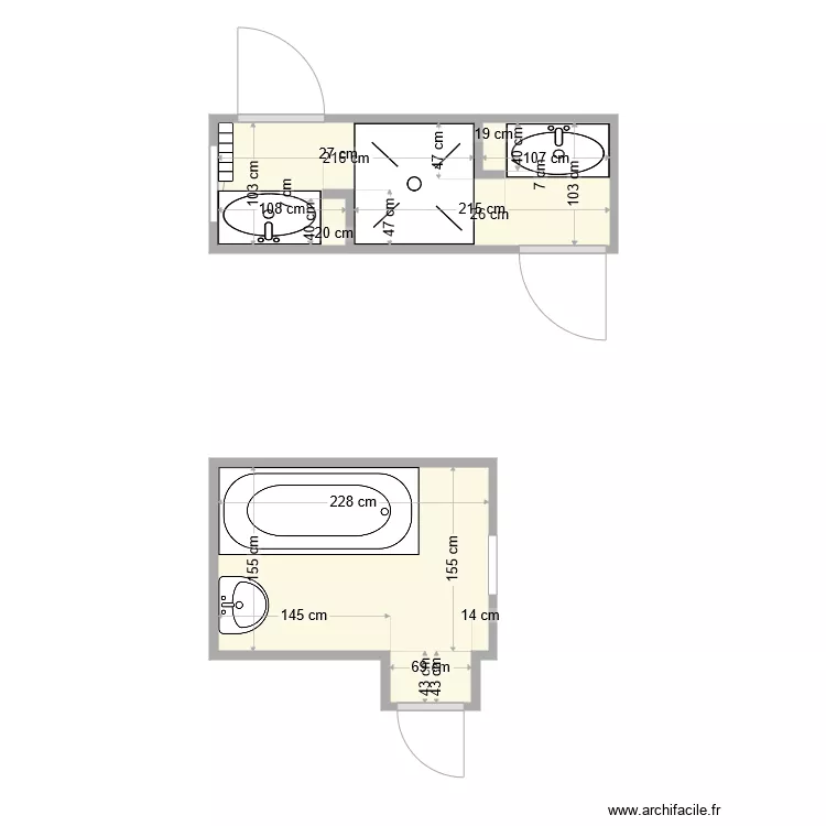 FAUVEY Julien existant. Plan de 