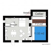Dressing Piscine Cellier colimaçon 120