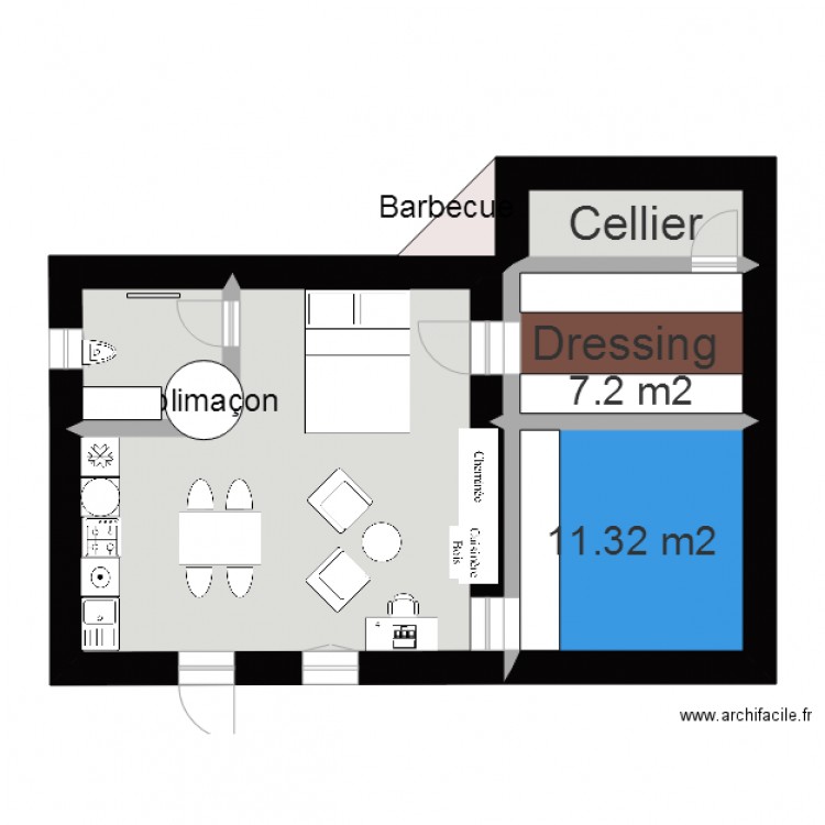 Dressing Piscine Cellier colimaçon 120. Plan de 0 pièce et 0 m2