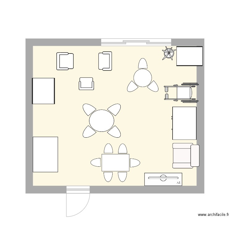 PLAN DU SALON . Plan de 0 pièce et 0 m2