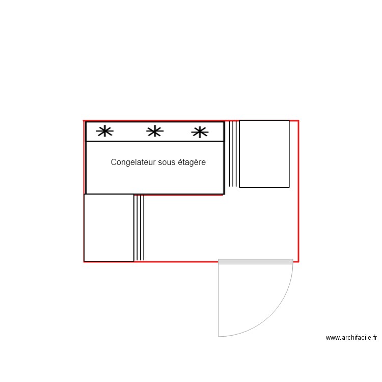 congelateur stock. Plan de 0 pièce et 0 m2