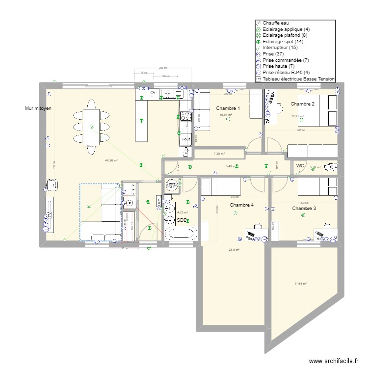 St Jean d'Illac 9. Plan de 11 pièces et 131 m2