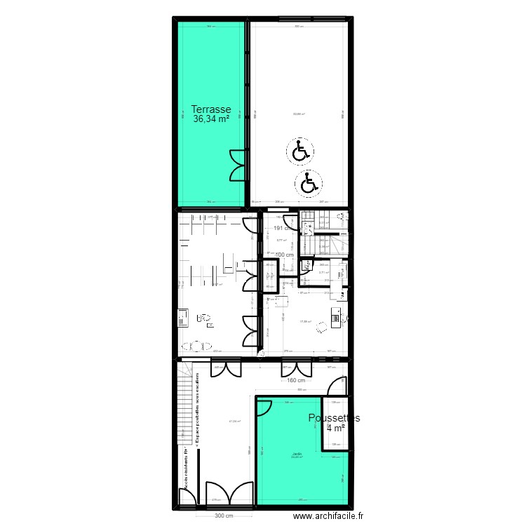 B92A28T projet post visite 240923. Plan de 20 pièces et 348 m2