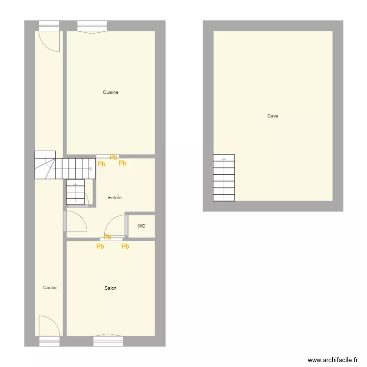Croquis BRAUER devant . Plan de 