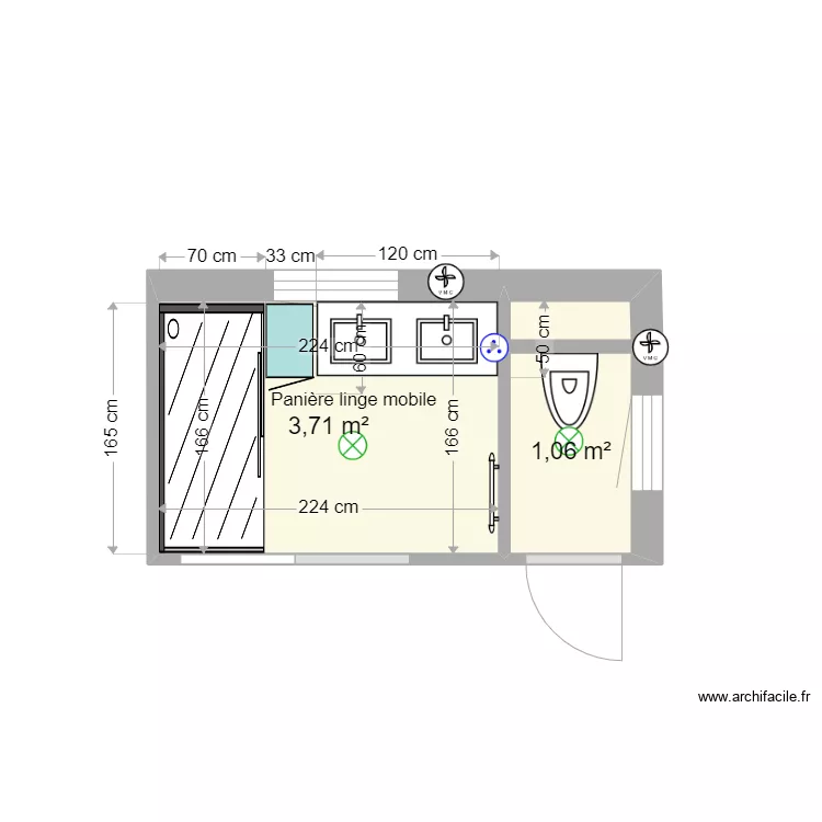 BUNODIERE - SDB - MANDELIEU v2. Plan de 