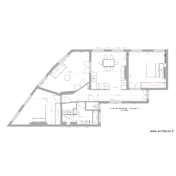 mezieres projet 1 13 mars. Plan de 0 pièce et 0 m2