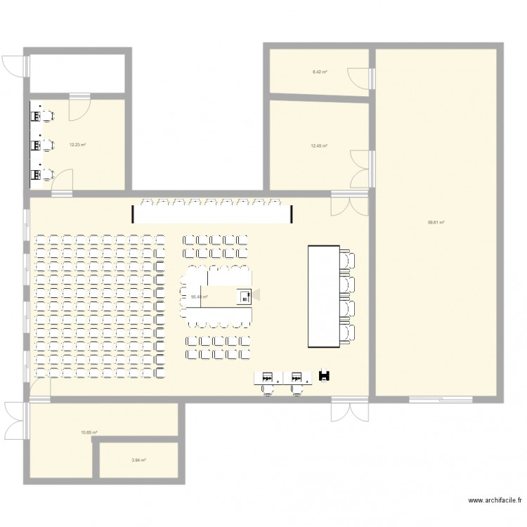 Plan salle réunion Atlantic Palace . Plan de 0 pièce et 0 m2