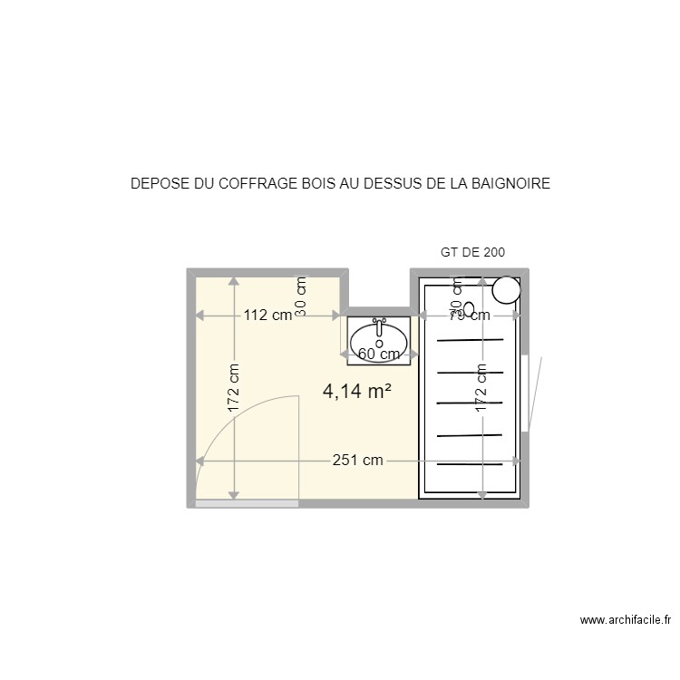 PAREIN SYLVIE . Plan de 1 pièce et 4 m2