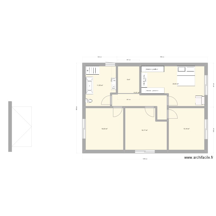 plan 8400x14000. Plan de 11 pièces et 198 m2