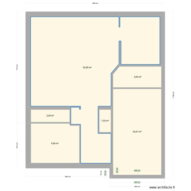 Complet. Plan de 0 pièce et 0 m2