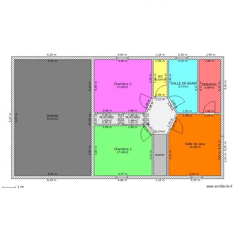 plan étage elodie. Plan de 0 pièce et 0 m2