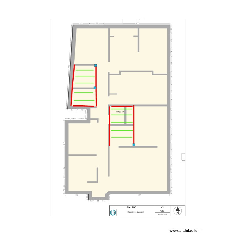 Colbert mezzanine. Plan de 0 pièce et 0 m2