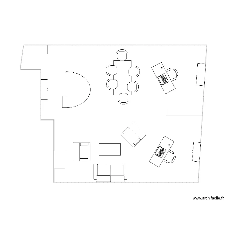 Villetrun Bureau 2. Plan de 