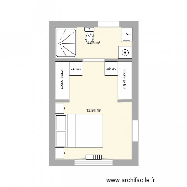 suite parentale 17m2 alice n3. Plan de 0 pièce et 0 m2