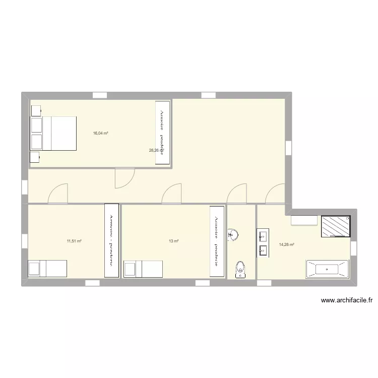 etage maison . Plan de 