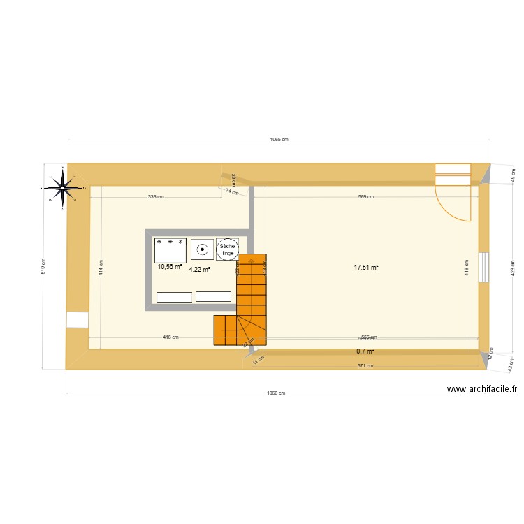 Councal S/S. Plan de 4 pièces et 46 m2