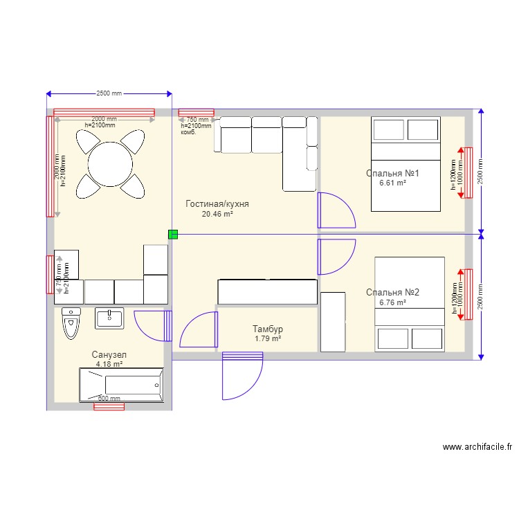 45 5 invert v1. Plan de 0 pièce et 0 m2