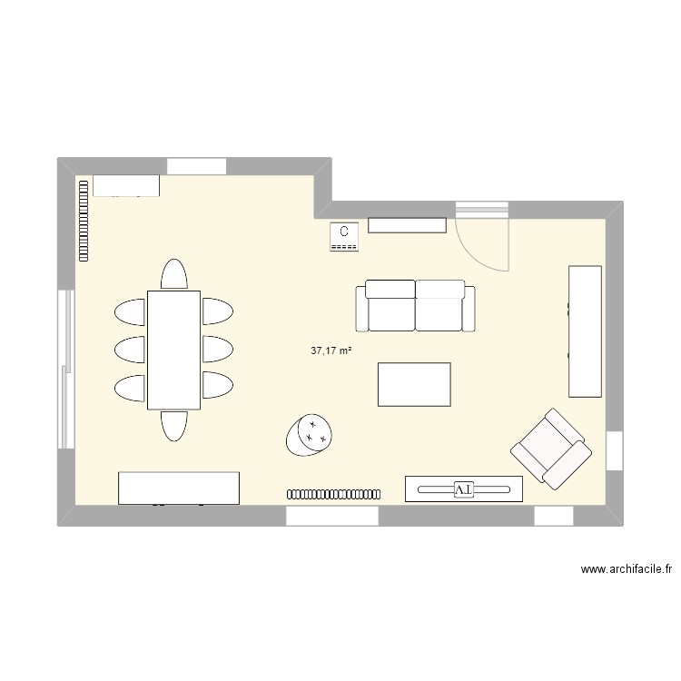 salon. Plan de 0 pièce et 0 m2