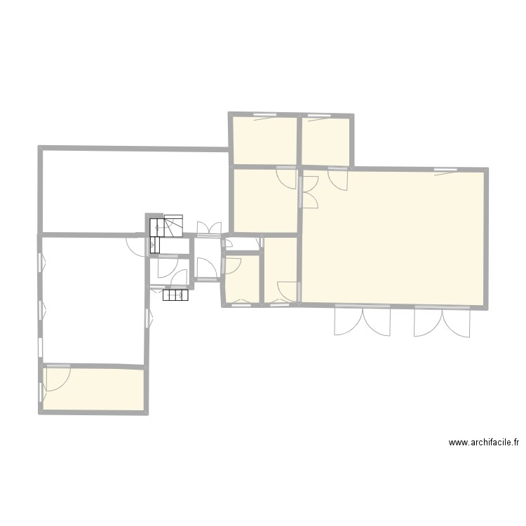 Maison 1er V2. Plan de 6 pièces et 27 m2