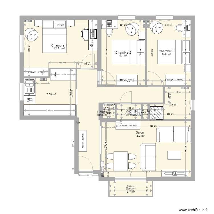 Appartement Nanterre 1. Plan de 0 pièce et 0 m2