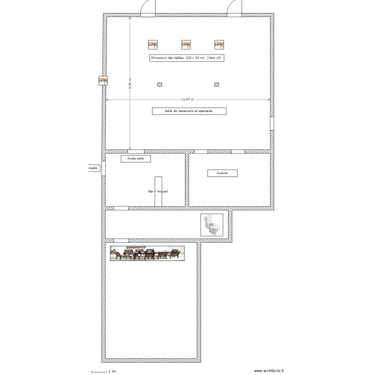 Plan salles pour manifestations. Plan de 0 pièce et 0 m2