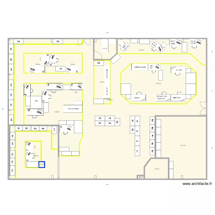 Atelier V4 test. Plan de 