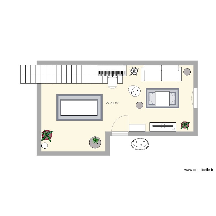 SALON ET SALLE A MANGER. Plan de 0 pièce et 0 m2